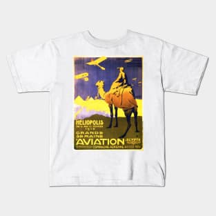 HELIOPOLIS EGYPT Great Aviation Air Plane Exhibition Vintage Travel Kids T-Shirt